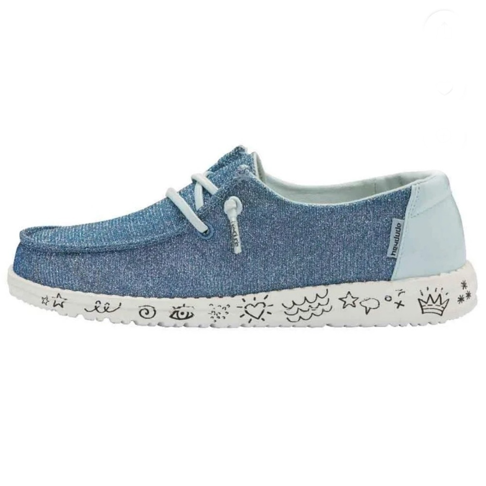 HEY DUDE WENDY DISCO AZUR YOUTH SIZE 1 BLUE